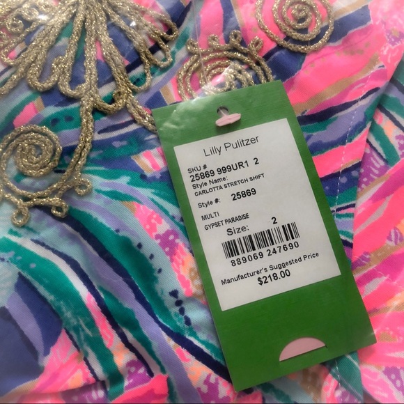 NWT Lilly Pulitzer Carlotta Stretch Shift Dress - Picture 7 of 7